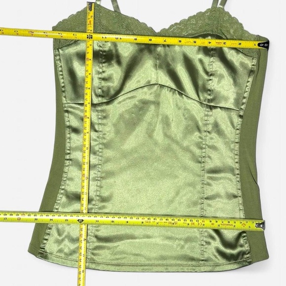 Vintage 90s Fairy Green Cami, Satin, Size Small - Picture 5 of 6